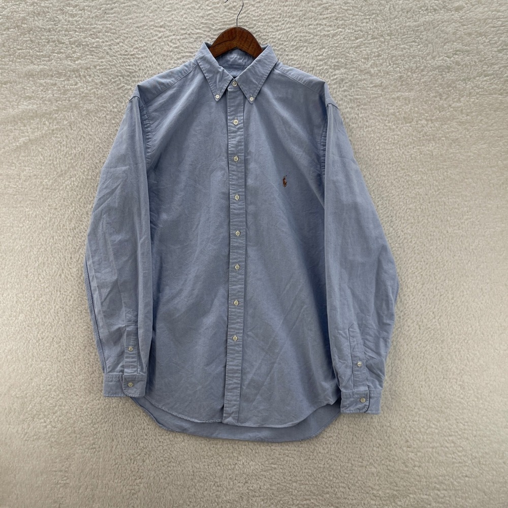 Polo Ralph Lauren Shirt Mens Large Tall Blue Oxford Button Down Preppy Office